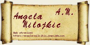 Angela Milojkić vizit kartica